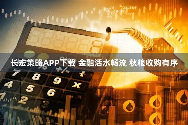 长宏策略APP下载 金融活水畅流 秋粮收购有序